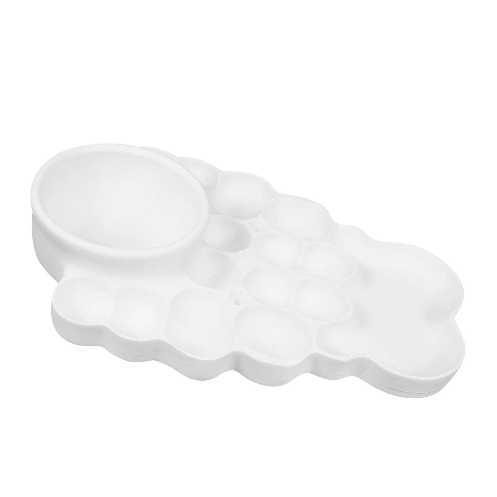 Pigment Palette Tray White Plastic Watercolor Mixing Palette Portable Artist Paint Tray for Gouache Classroom Student Painting