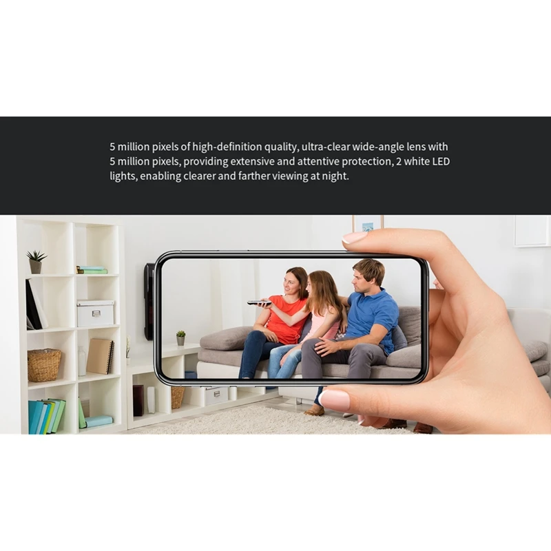 Window Camera - Replaces Outdoor Cameras 2.4/5GHz Wi-Fi 3MP Resolution Full-Color Night Vision Through Window-A69M