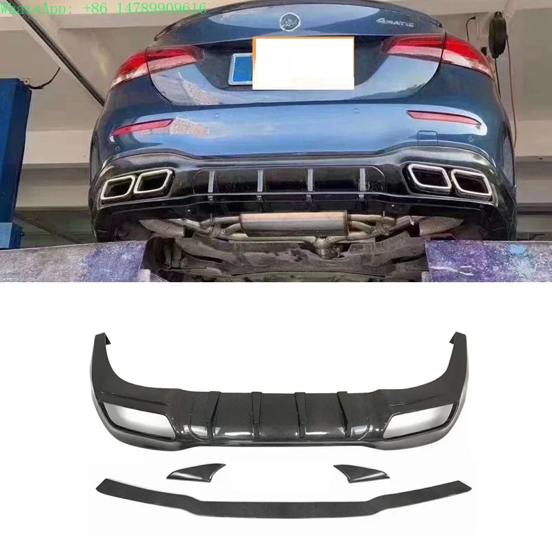 Complete OEM Facelift Conversion & Custom BuildFD Style W177 A180 A200 A250 Sport Carbon Fiber Rear Diffuser Lip For A-Class 20