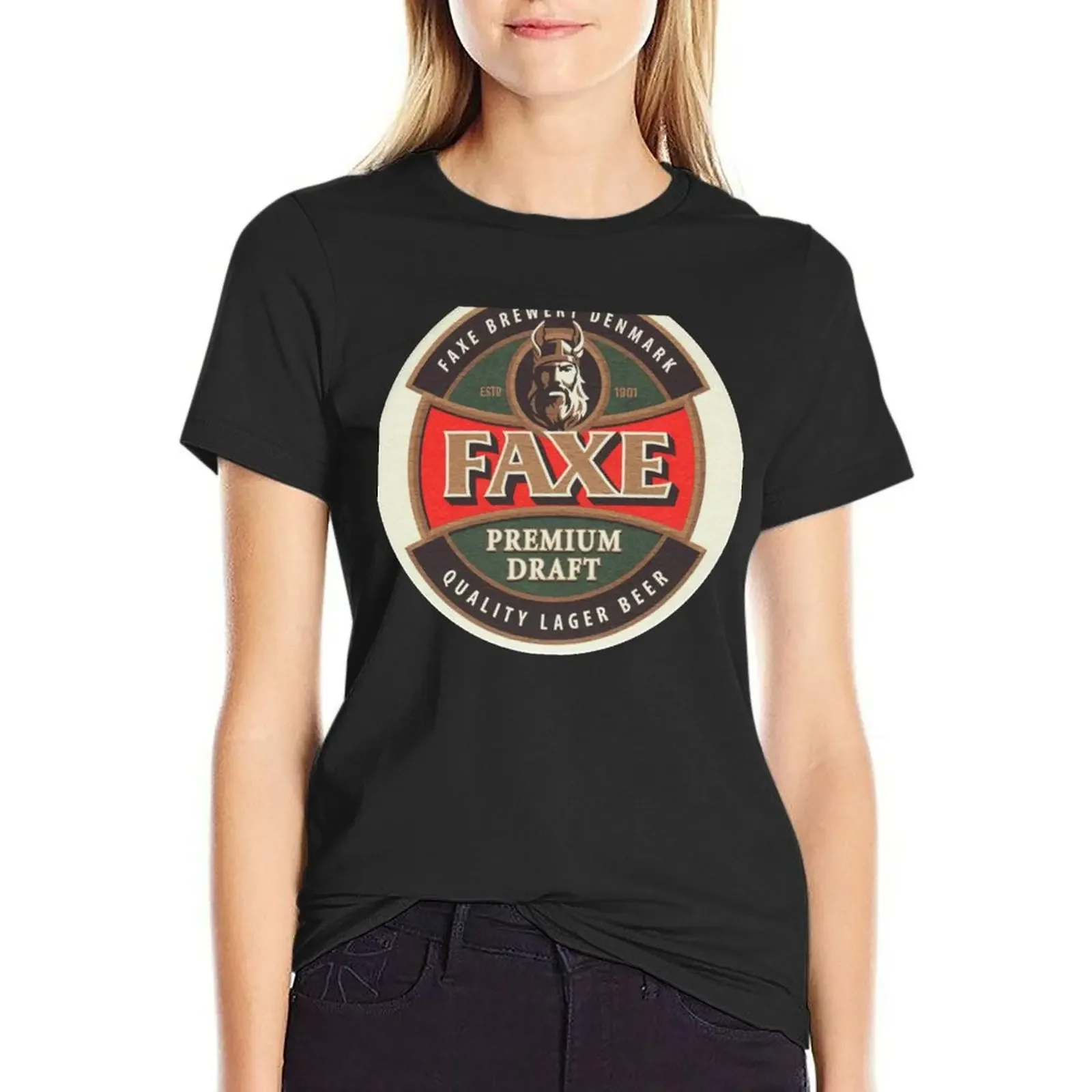 faxe premium beer 2 T-Shirt aesthetic clothes Aesthetic clothing summer top t shirts for Womens