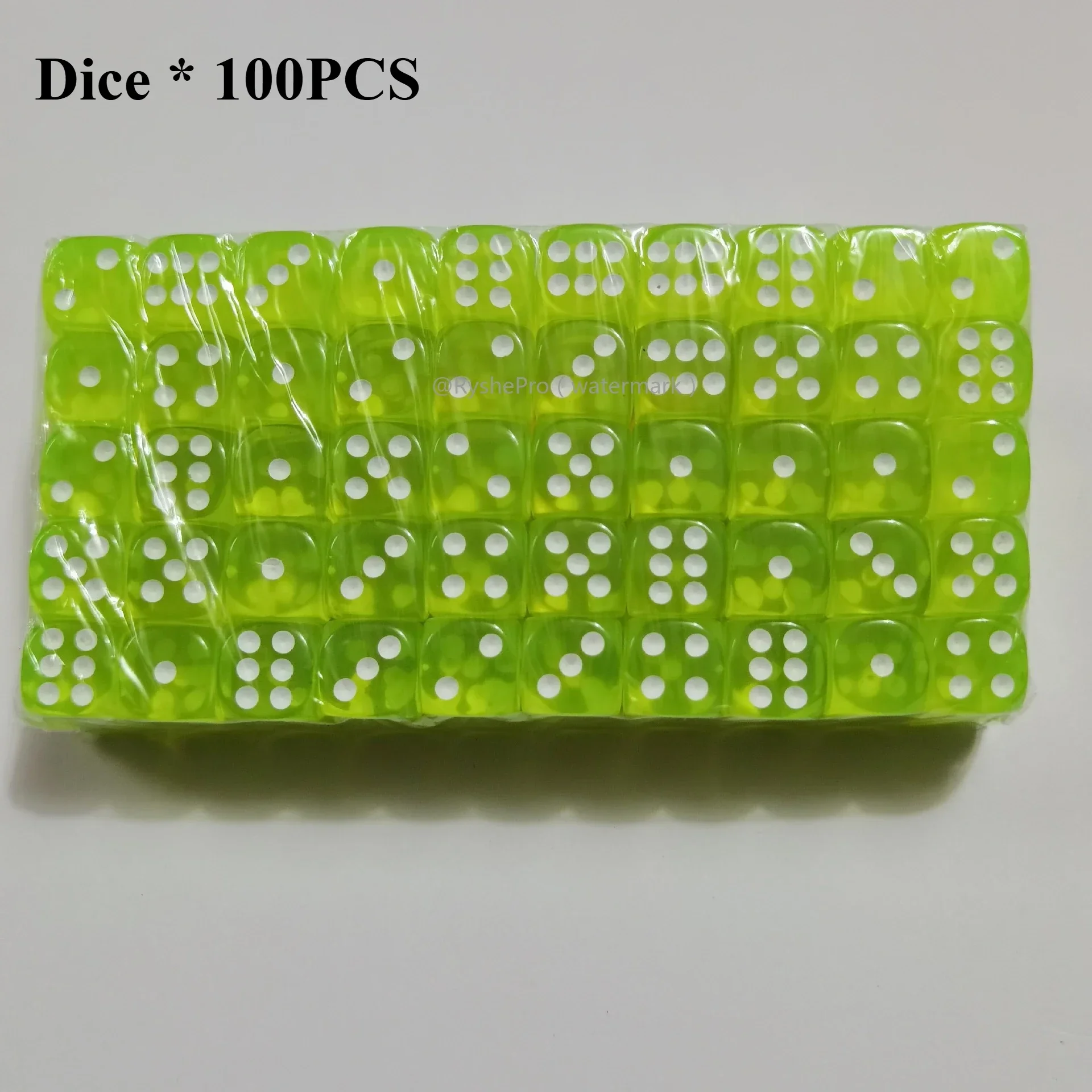 100 Stück farbige Würfel, 14 mm, 6-seitig, mit Acrylmaterial, Standard-Spielwürfel-Set für Brettspiele, Partys, Klassenzimmer, Mathewürfel