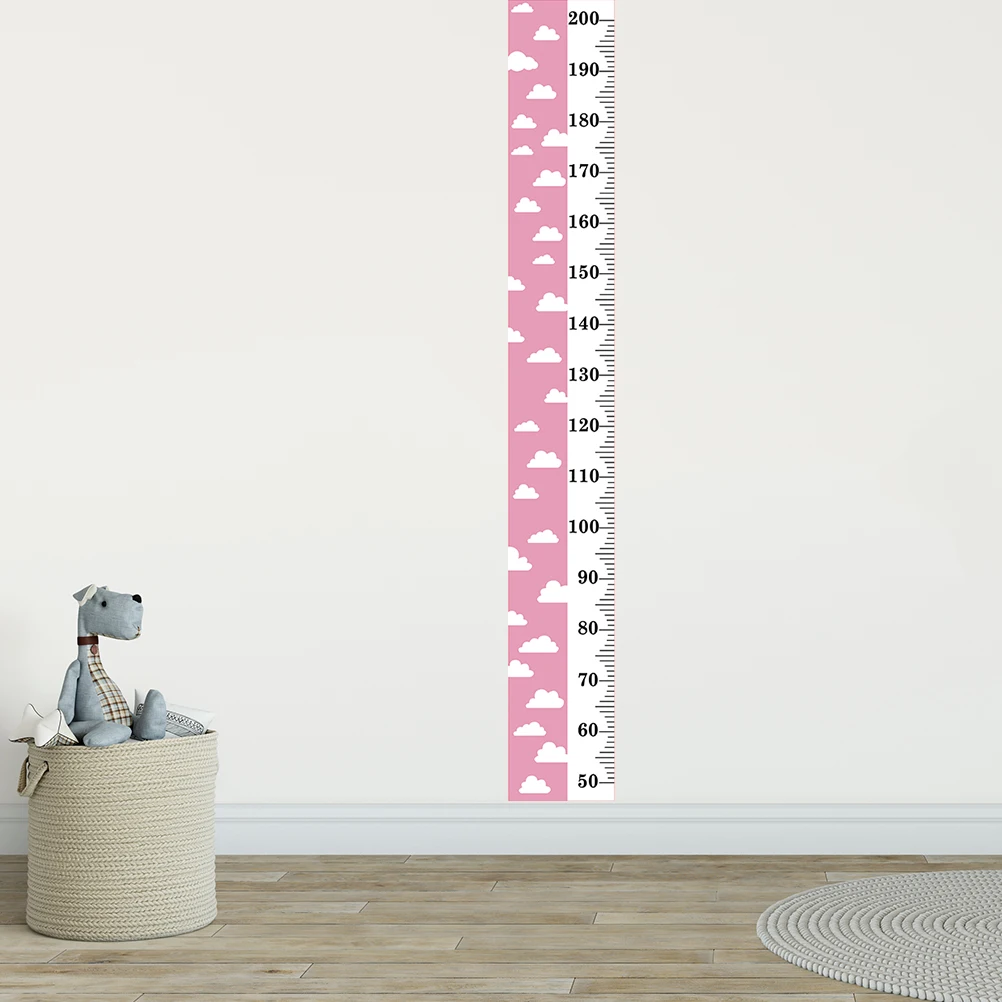 

Height Growth Chart Wall Sticker Baby Canvas Wall Decor Hanging Ruler Wooden Hanger Space Cartoon Waterproof Foldable Portable