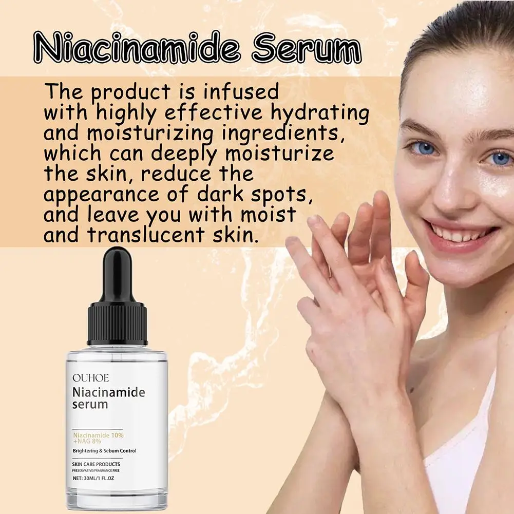 Niacinamide Essence Serum lembut, halus, mencerahkan kulit, melembabkan, menutrisi mendalam produk perawatan kulit