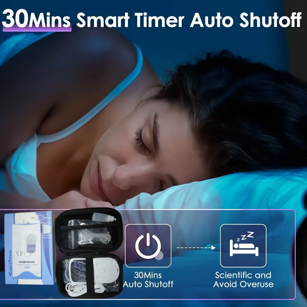 

Portable Nerve Stimulator Sleep Aid Machine USB Charging Ear Clip for Insomnia Brain Massage Stress Relief