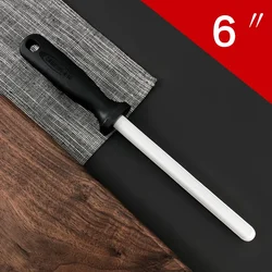 Musats 6 inch Ceramic Sharpening  Rod knife sharpener  with ABS Handle Honing Knife Sharpener for Knives Sharpening steel