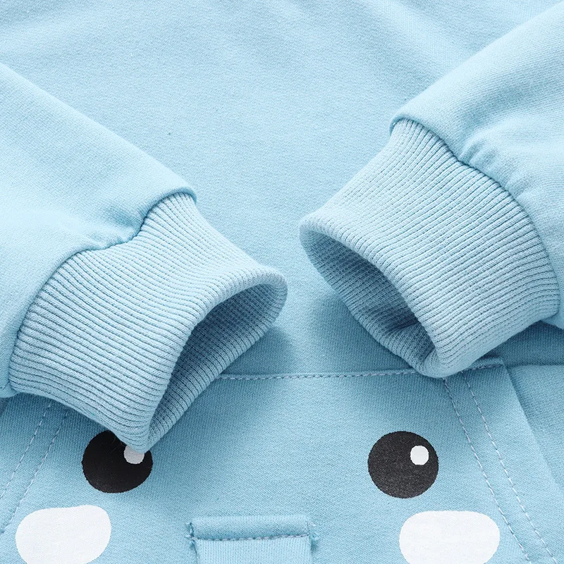 Ins Autumn Infant Baby Girl 2PCS Clothes Set Cotton 3D Cartoon Pockets Kid Girl Sweatshirt Patched Jogger Pant 1-3Y Girl Outfits