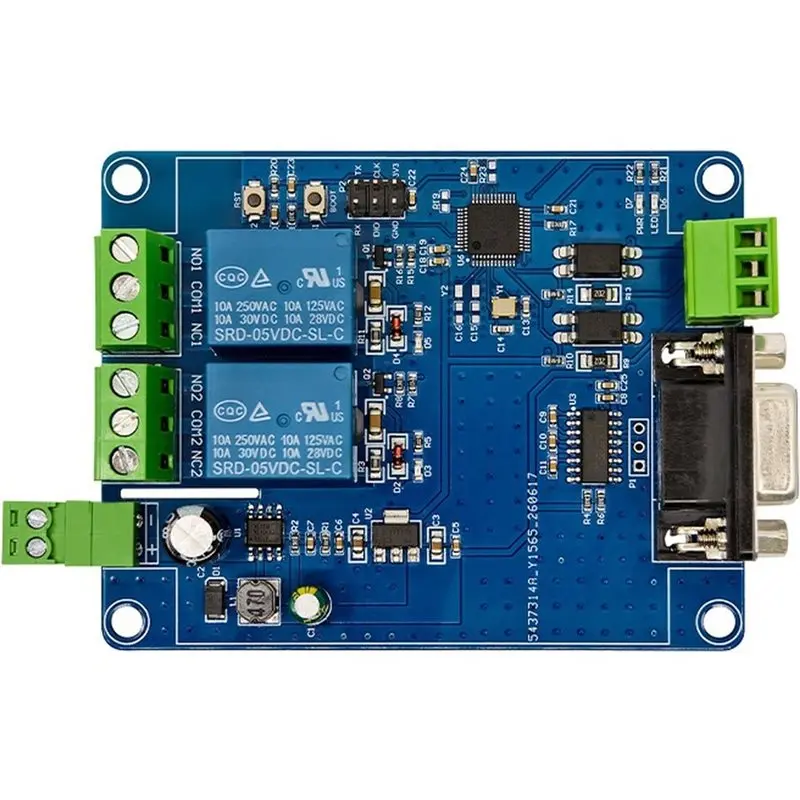 Relay Module RS232 Communication Modbus Dual-Channel 2-Input 2-Output Normally Open/Closed Serial Port Control Customer Favorite