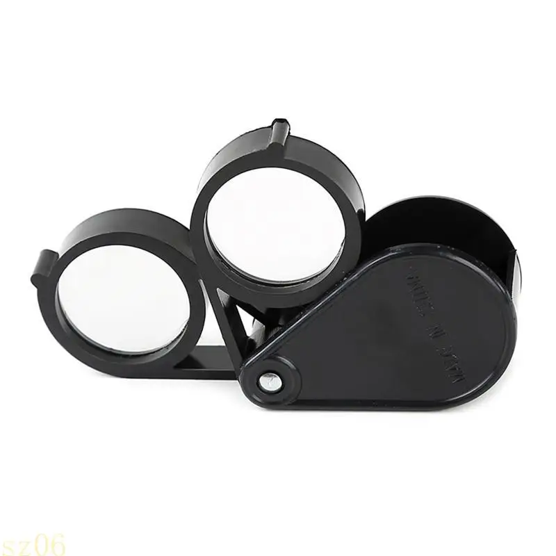 Q2Q4 10x Pocket Jewelry LouPe- Rapicchiatore a doppio pieghetta per occhiali per occhiali