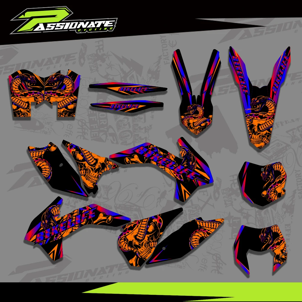 Full set of Stickers Graphics Decals kits For KTM EXC EXCF XCW 2014- 2016 125-200 250 300 350 450-500 SX SXF 2013-2015