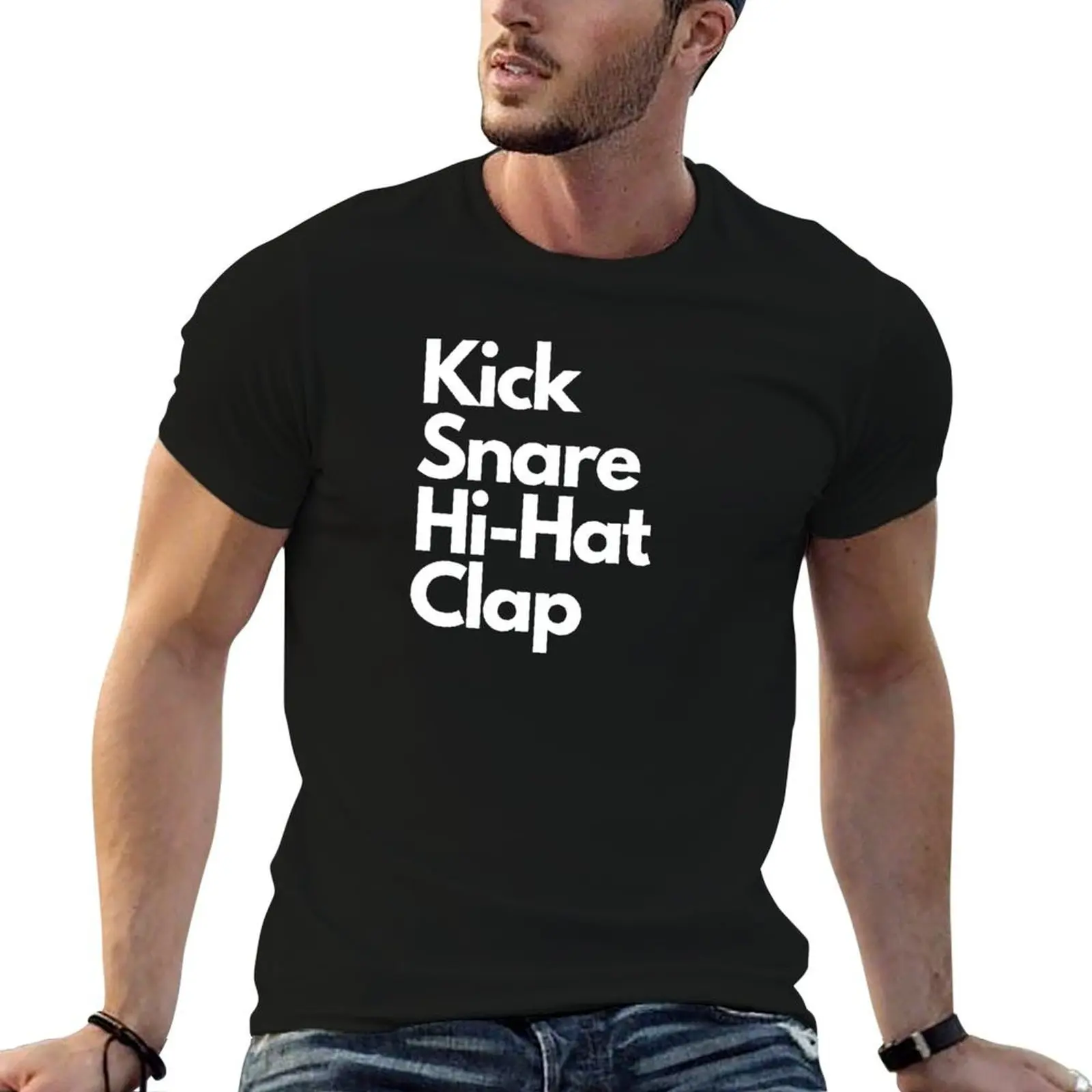 Kick Snare Hi-Hat Clap T-Shirt anime graphic t shirt vintage mens t shirt
