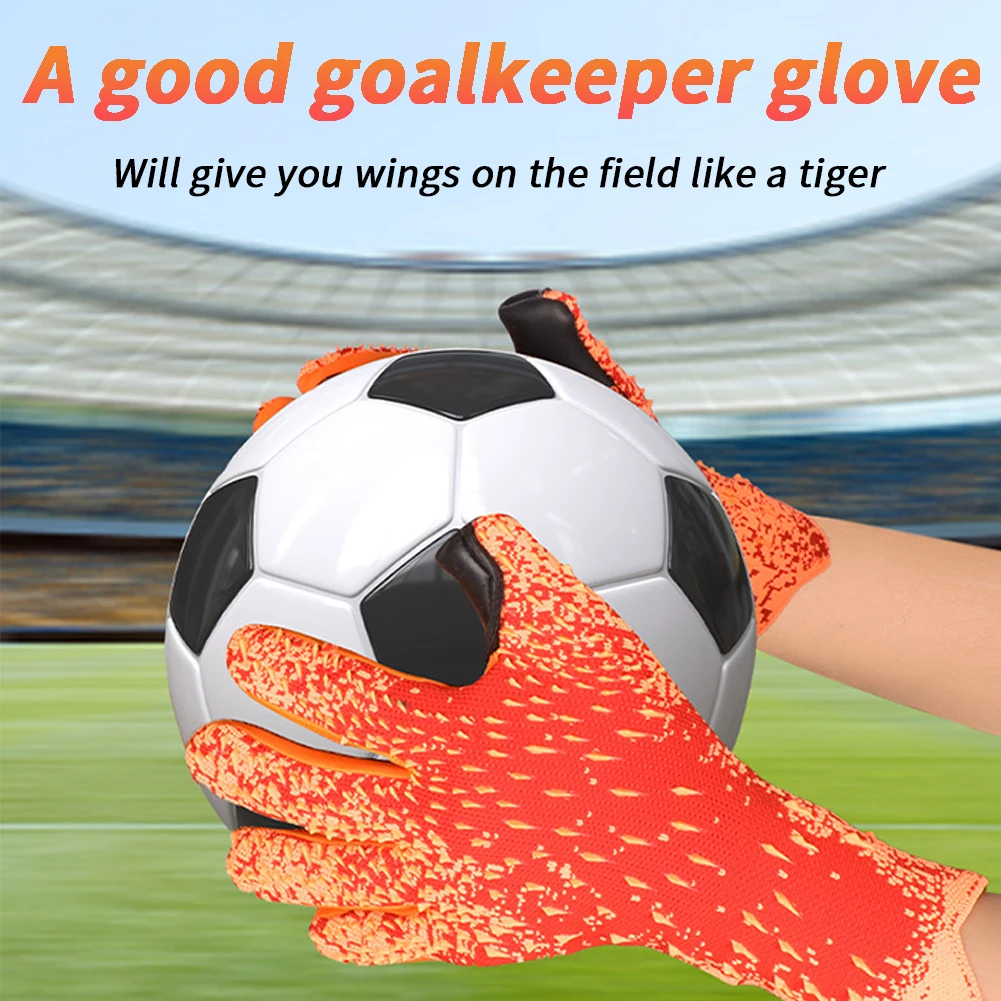 

Soccer Goalie Goalkeeper Gloves Protection Latex Football Gloves For Kids Children Boys Youth Grown-ups Training Match