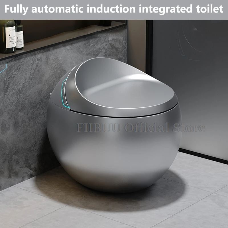 Egg-Shaped One Piece Smart Toilet Bidet Seat Built In Heated Seat Intelligent Integrated Toilet Dryer Warm Water Deodorization