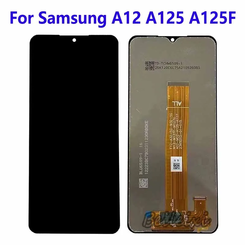 For Samsung A12 A125 A125F A125M A125U A125N A125F/DSN A125F/DS LCD Display Touch Screen Digitizer Assembly