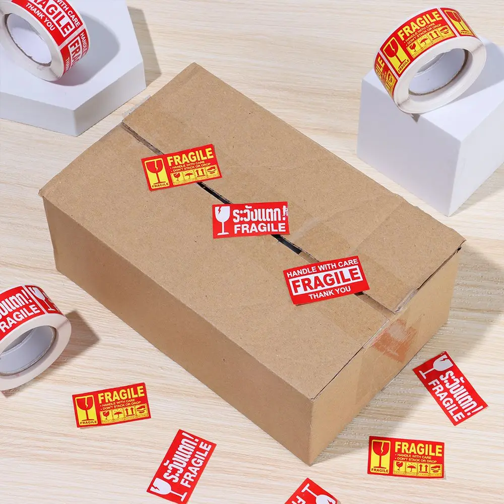 Safety Adhesive Care Shipping Office Shipping Express Label Handle With Care Keep Fragile Warning Sticker Special Tag