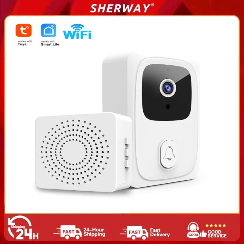 Tuya 2.4 ghz LY-1672 Draadloze Deurbel Camera 1080 nachtzicht HD Informe Ring Chime WiFi Video Smart Intercom Deurbel