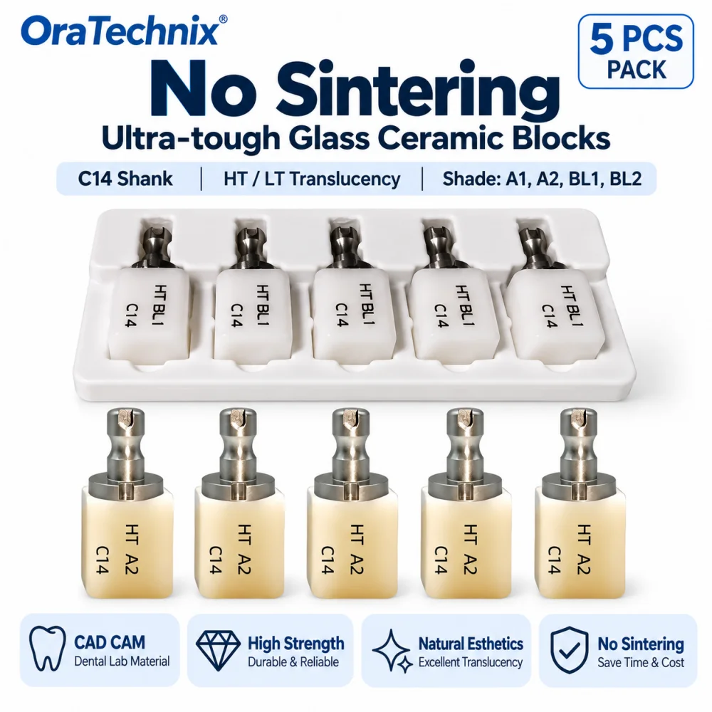Extremely tough Lithium Disilicate C14 Blocks Without Sintering Glass Ceramic Instant Restoration Materials LT HT Dental CAD CAM