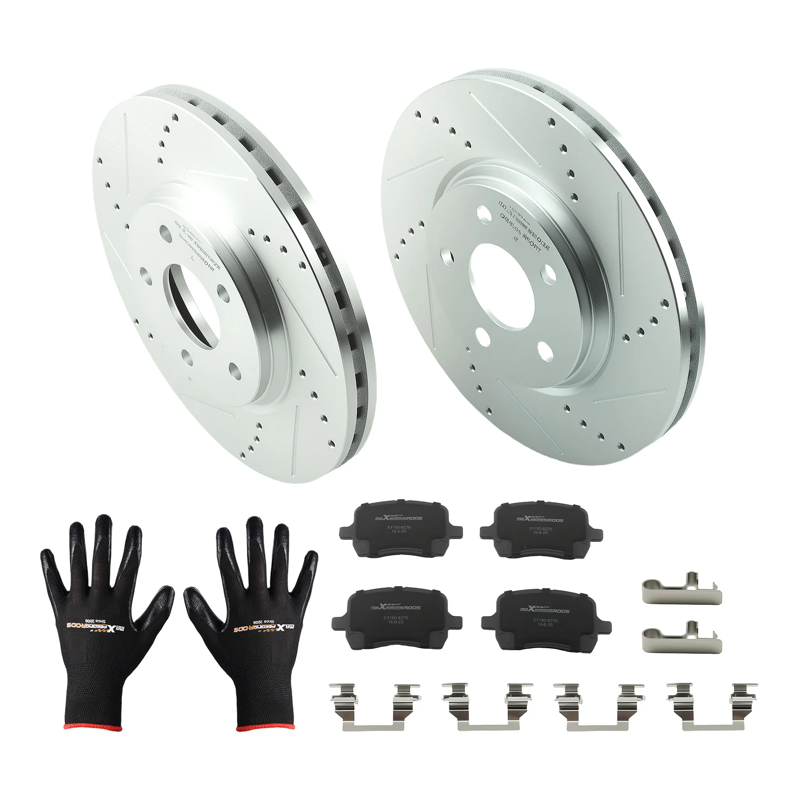 

Front Disc Brake Rotors+Brake Pads Set for Pontiac G5 2008-2009 S-55093 P-1160