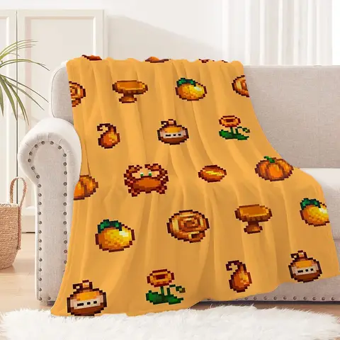 소파 장식용 카와이 담요 S-Stardew 럭셔리 담요 및 던지기 V-Valleys 푹신한 부드러운 담요 및 던지기 마이크로파이버 침구
