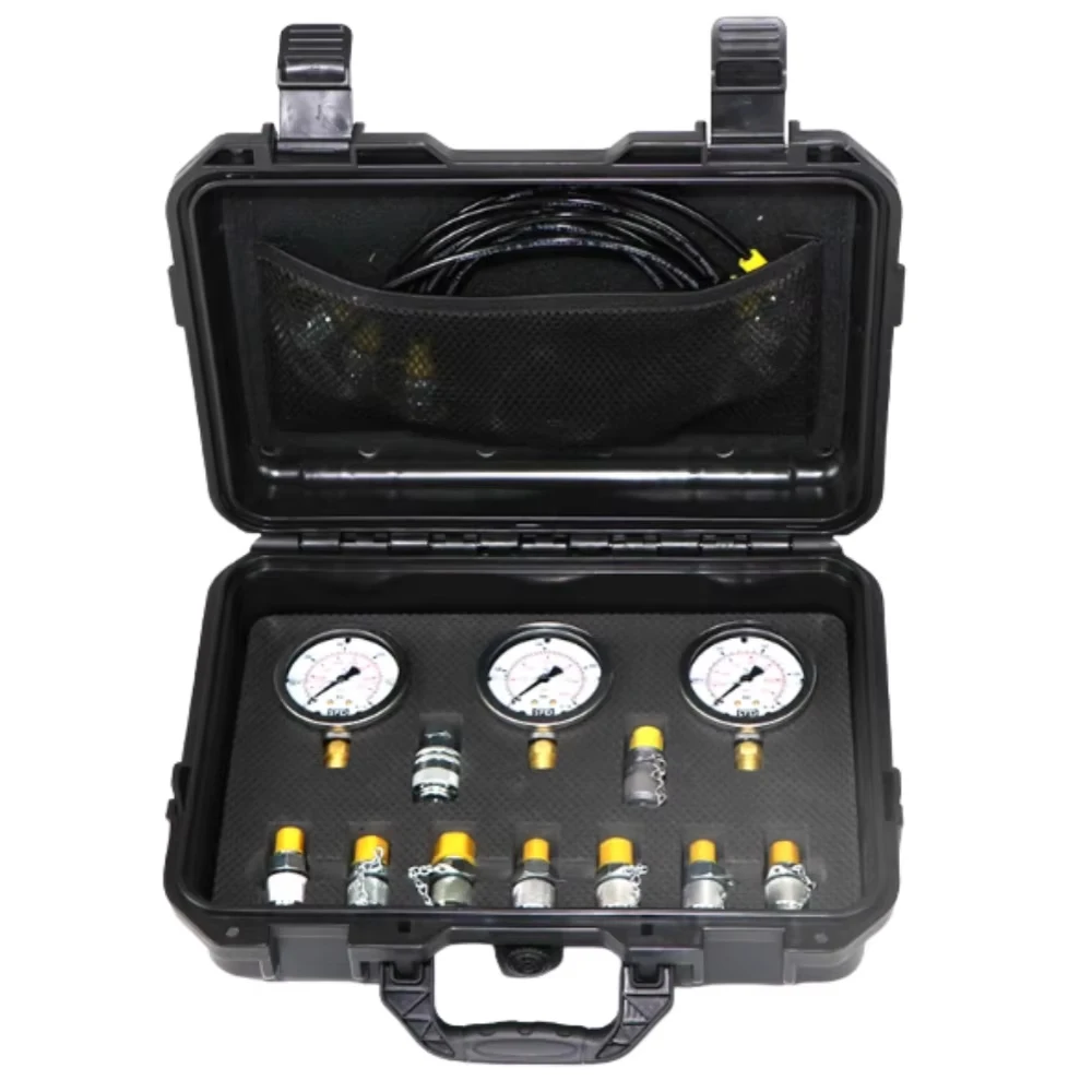 For Excavator Hydraulic Pressure Test Kit Hot Hydraulic Pressure Guage With Testing Hose Coupling And Gauge Tools