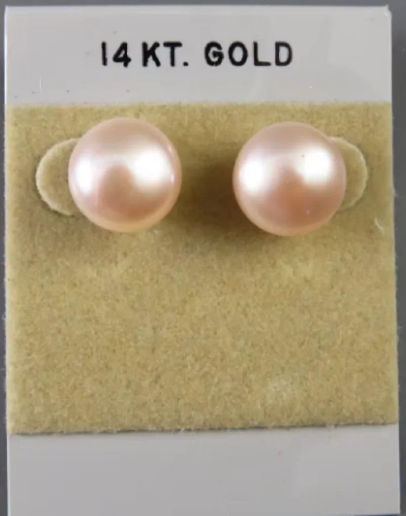 

wholesale AAA akoya 10-11mm pink pearl earrings 14k Gold Limited time promotion fine jewelryJewelry Making