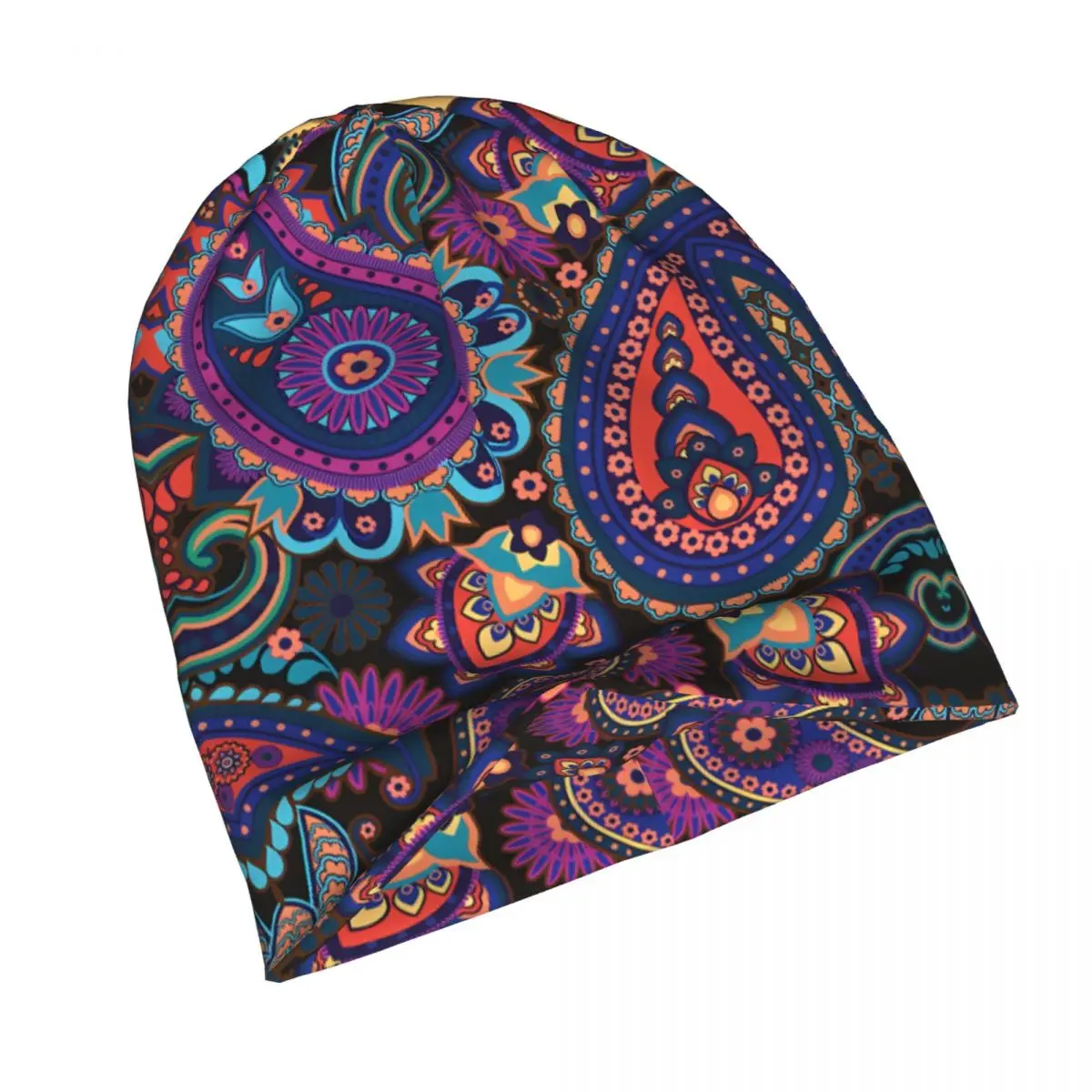 Bonnet Hats Paisley Style Men Women's Thin Hat Paisley Oriental Patterns Textiles Autumn Spring Cap Street Skullies Beanies Caps