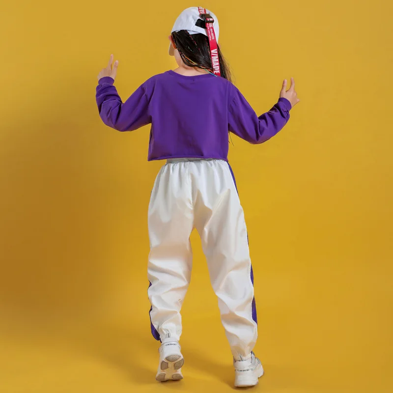 Kinder Hip Hop Kleidung Schwarz Sweatshirt Jogger Jungen Street Dance Outfits Mädchen Streetwear Kinder Jazz Kostüm Kleidung Sets
