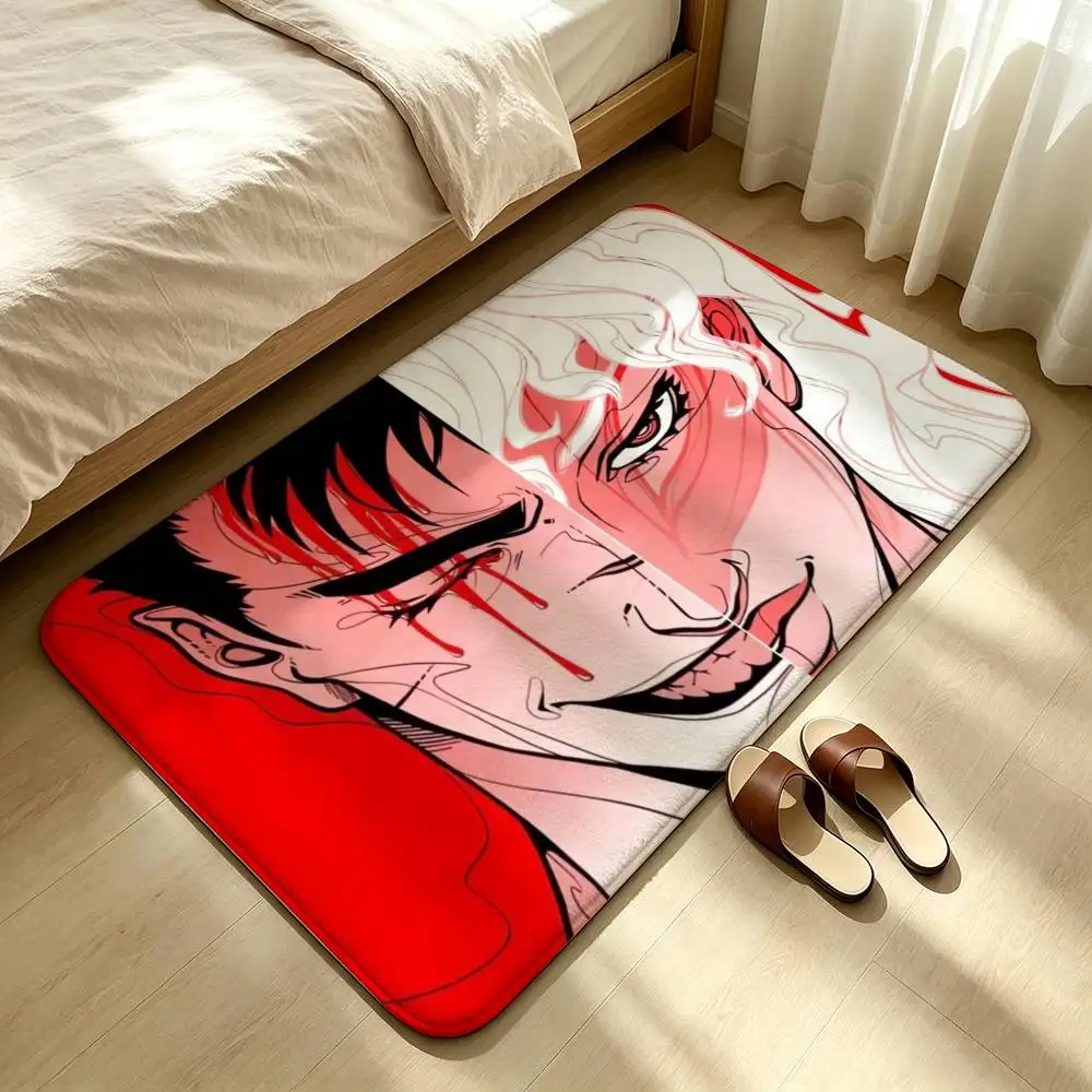 cartoon Griffith Guts Berserk Shower Room Absorbent Small Floor Mat Soft Comfortable Decorative Foot Mat