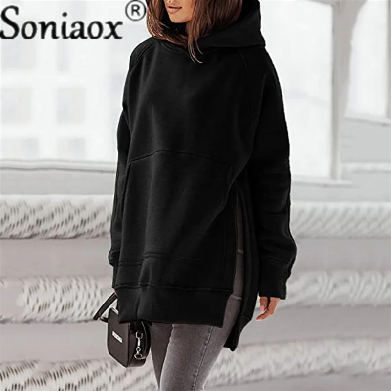 Autumn And Winter 2022 Solid Color Crew Neck Sweatshirt Women Hoodies Hoody Casual Loose Style Long Sleeves Clothes Jacket Coat