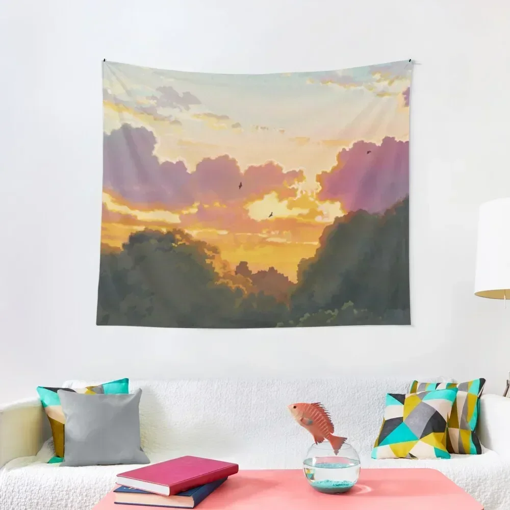 

Anime Sunset Tapestry Wall Art Wall Hanging Wall House Decorations Hanging Decor Tapestry