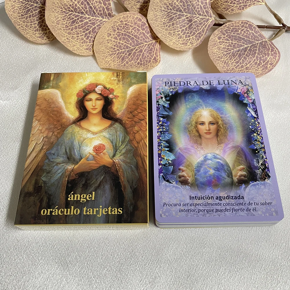 Spanish Angels Oracle Deck Version Beautiful 44+1 Cards Fortune Telling Tarot Runes Divination with Meaning on It