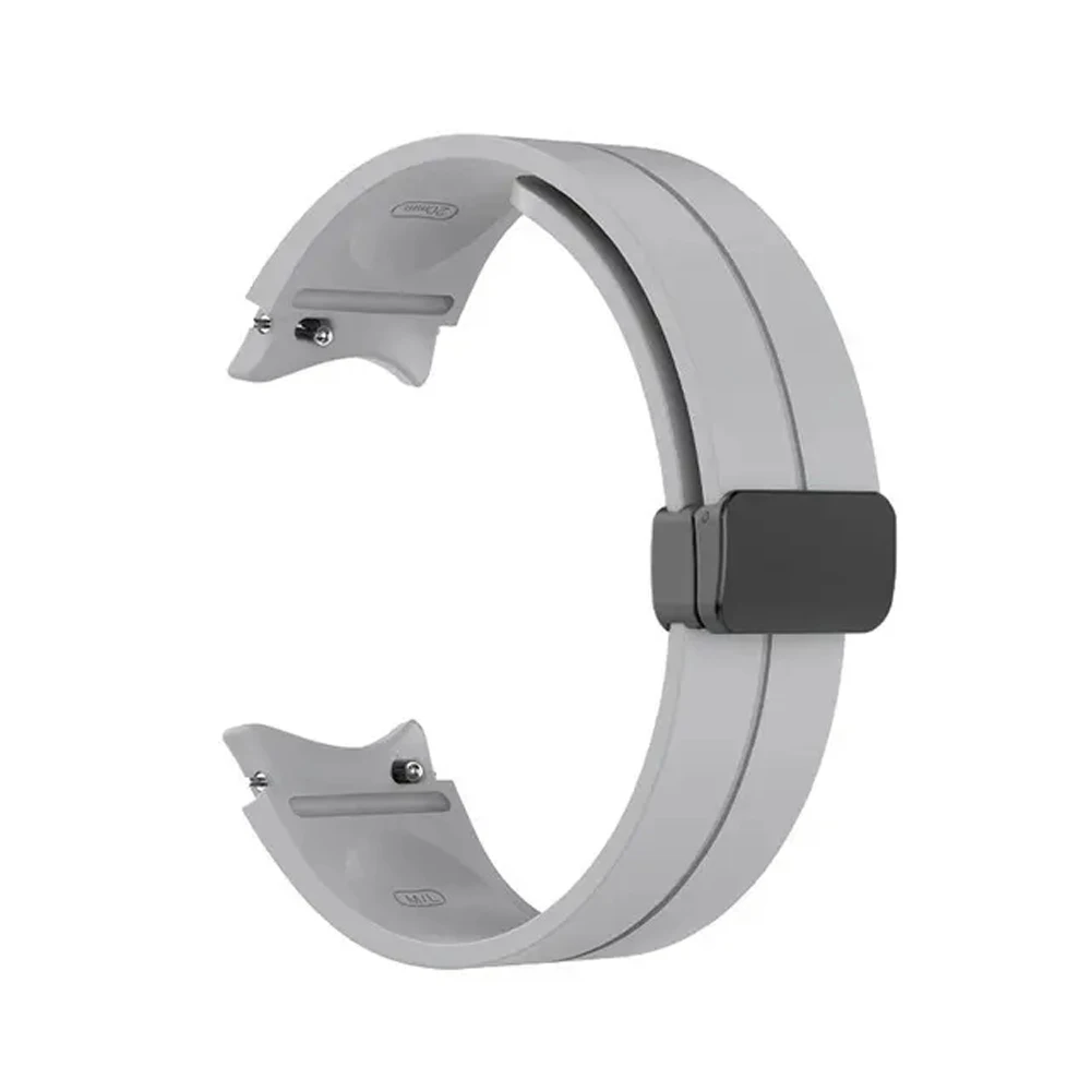 Correa de silicona de 20mm para Samsung Galaxy Watch FE 4 5 6 7 40mm 44mm, pulsera de hebilla magnética de 43mm 47mm 5 Pro 45mm