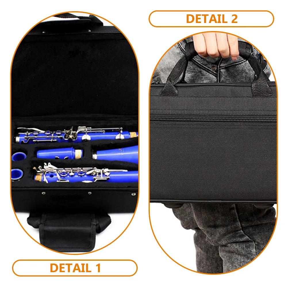 

Clarinet Storage Box Oxford Cloth Durable Portable Case For Clarinet Large Capacity Impact Protection Music Instrument Holder