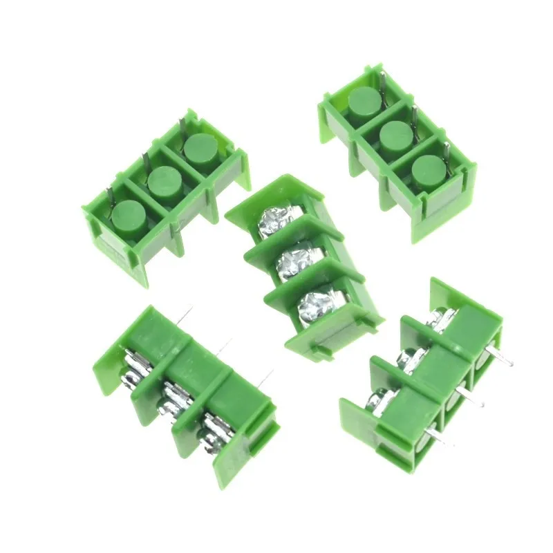 20PCS/LOT KF7.62-3P 7.62mm pitch pcb screw block Splice connector terminal KF7.62 3Pin Green ROHS Can be connected