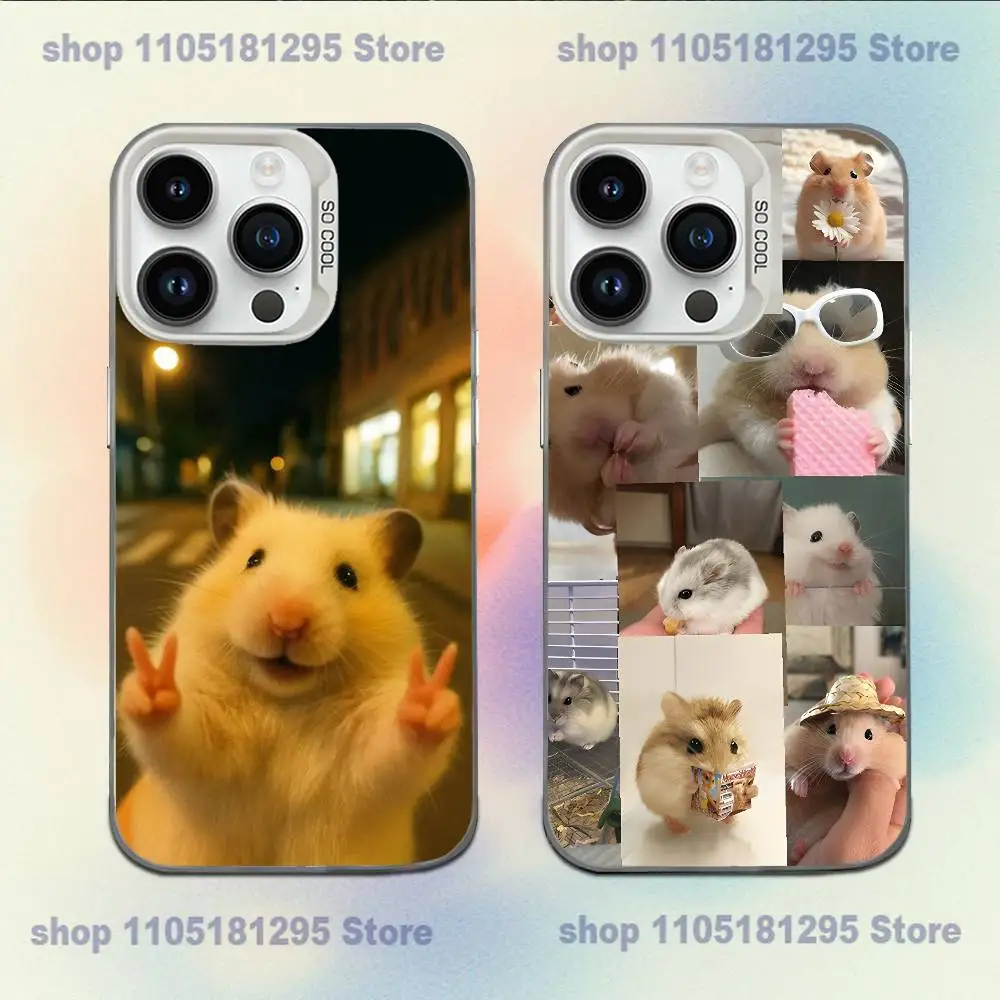 

Cute M-Mouse Rat Hamster Phone Case For iPhone XR,17,16,15,14,13,12,11,X,Mini,Pro,E,MAX White Candy Matte Shockproof Cover
