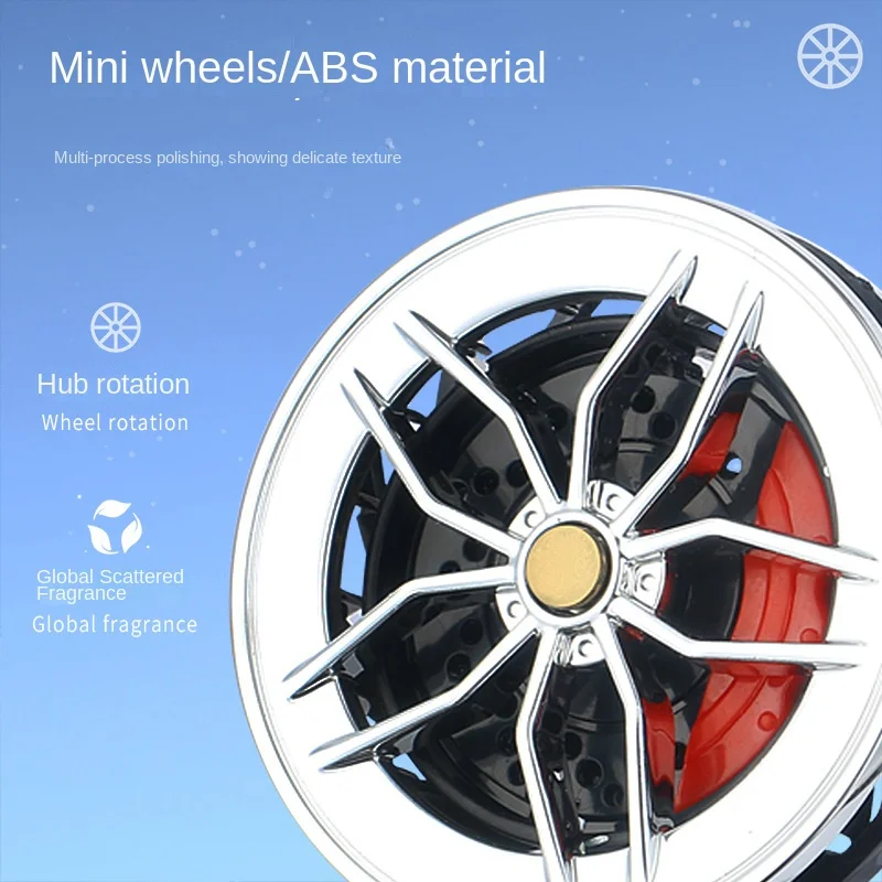 New Hot Sale Modified Hub Air Outlet Perfume Rotatable Tire Air Conditioning Outlet Aromatherapy Car Interior Accessories