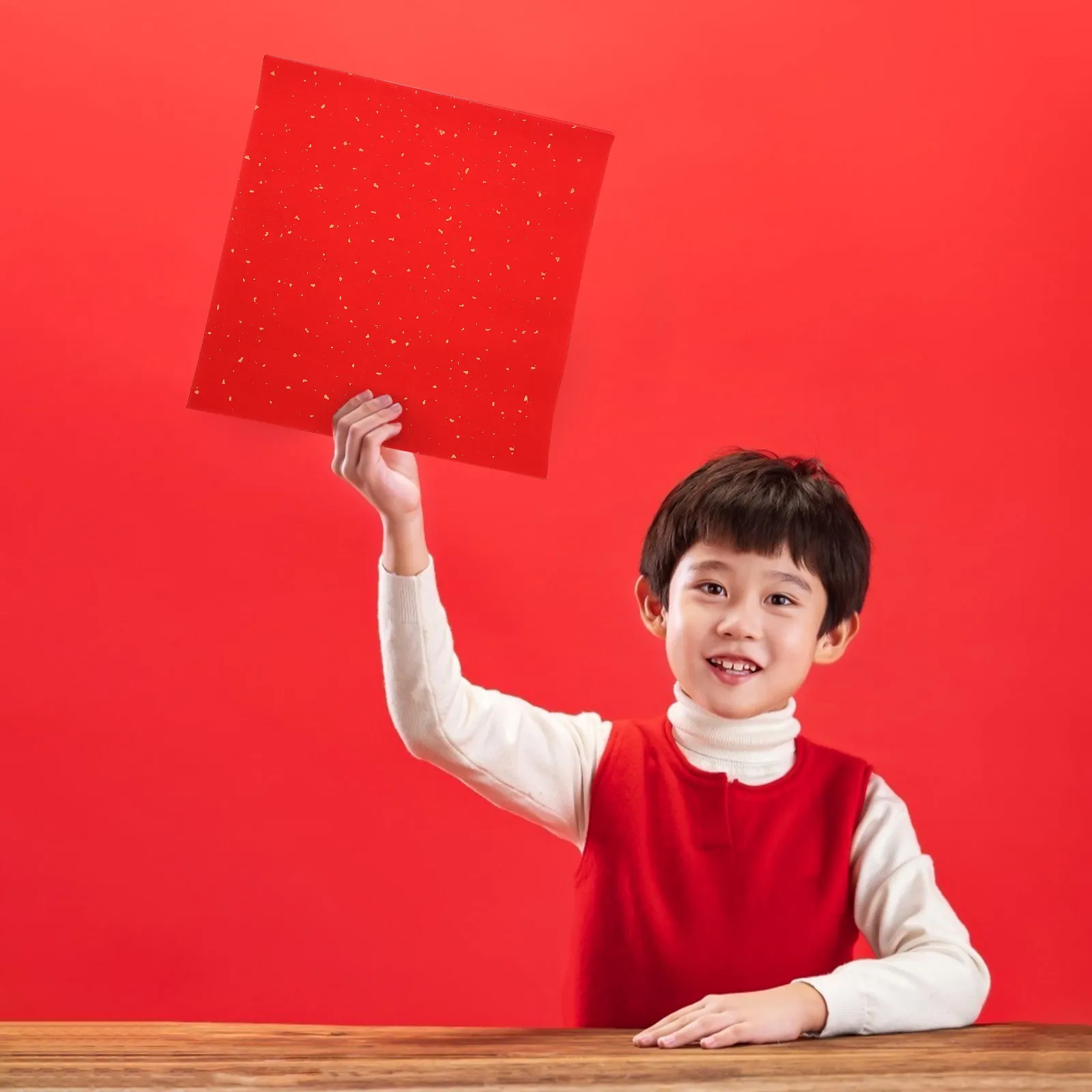 

40 Sheets Spring Festival Fu Character Paper Red Blank Xuan Rice Paper Smooth Writing Party Supplies Party Supplies