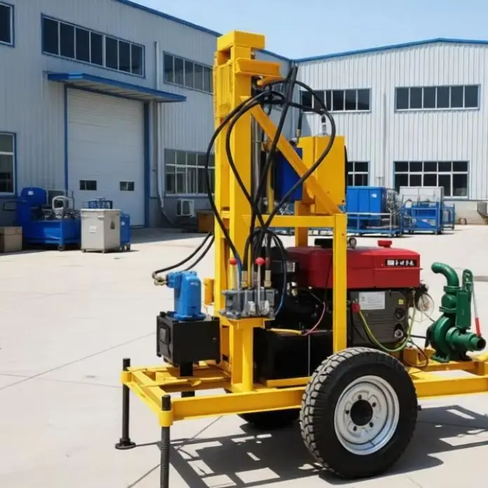 Customized 25HP High Efficiency Crawler Water Well Drilling Rig with Accurate Positioning Function