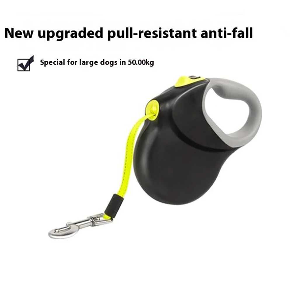 8M Durable Adjustable Automatic Retractable Pet Leash (Blue) Solid Reflective Webbing Non-Slip Rubberized Handle Ergonomic Nylon
