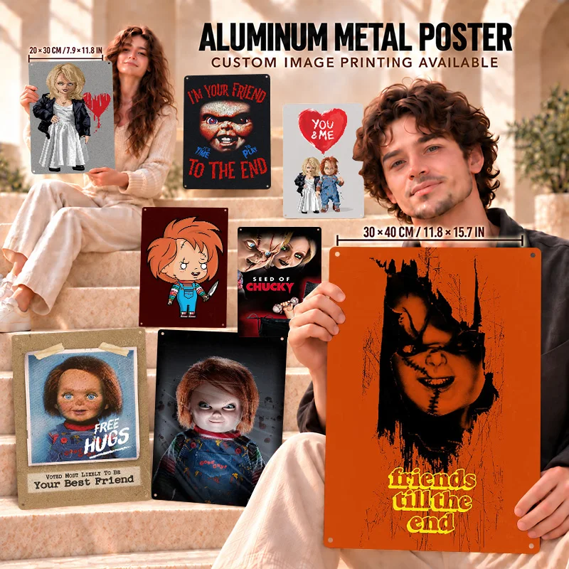 Child's Play Textured Metal Posters Retro Gothic Collector Lounge Wall Art Personalized Aluminum Sign Gift For Thriller Fans