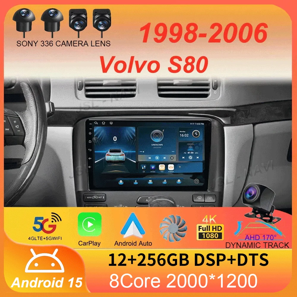 

Car Radio Android 15 For Volvo S80 1998 1999 2000 2001 2002 2003 2004 2005 2006 Navigation GPS Multimedia Player Stereo carplay