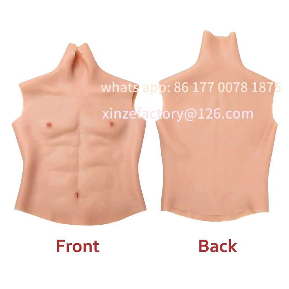 Customizable Realistic Silicone Fake Chest Muscle Male Suit Men Artificial Simulation Muscles Cosplay Muscle Suits