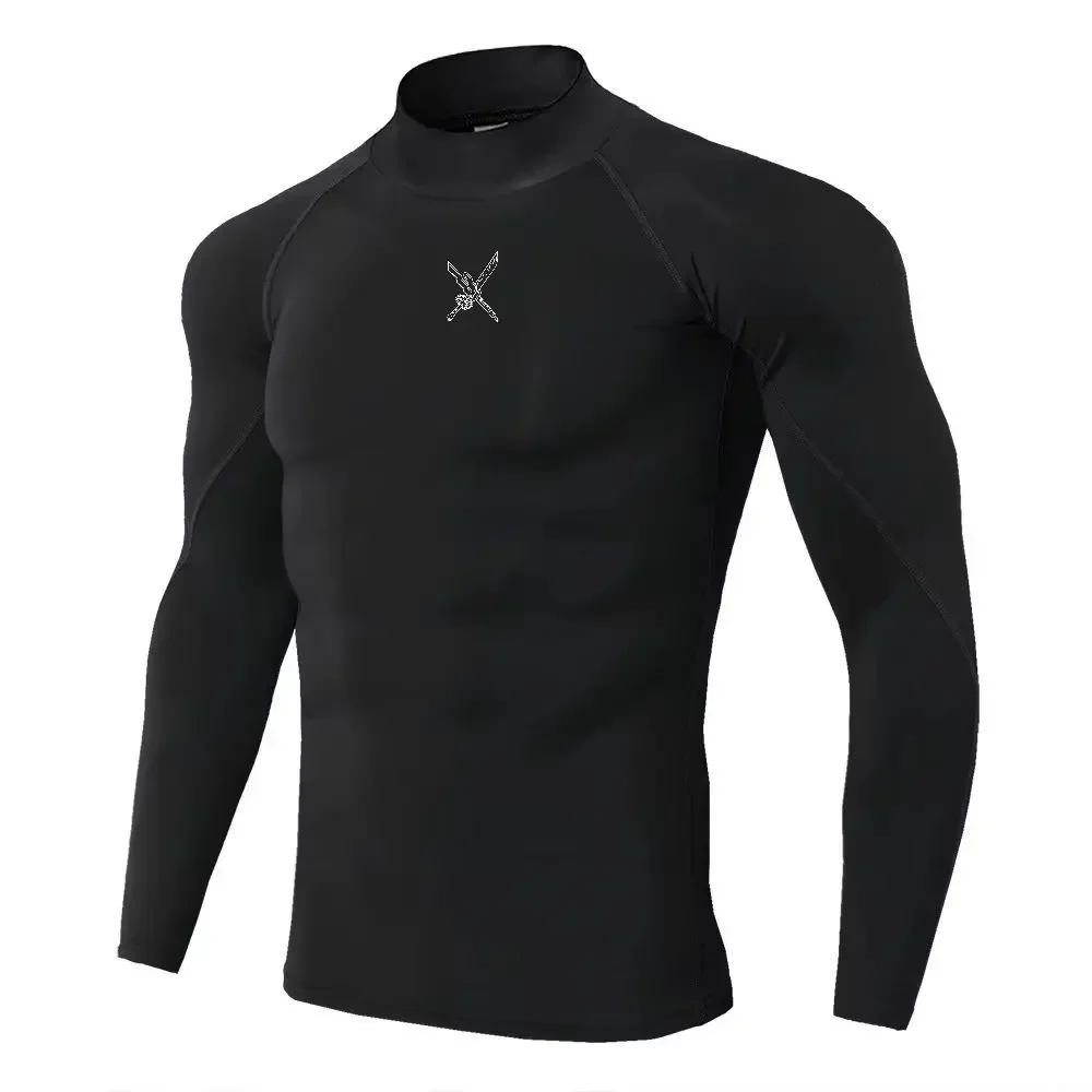 Men Sport T-shirt Quick Dry Bodybuilding Running Shirt Long Sleeve Compression Top Gym T Shirt Men Fitness Tight Men Underwear