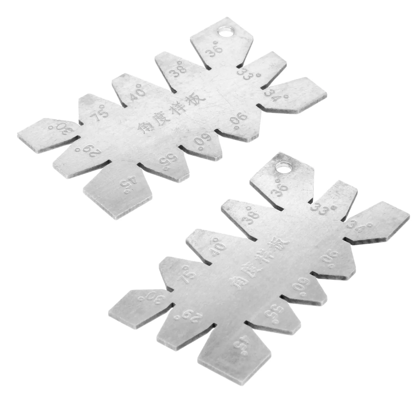 DRELD 1Pc Sliver Stainless Steel Screw Thread Cutting Angle Gage Gauge Measuring Tool 29°,30°,40°,45°,50°,55°, 60°, 65°