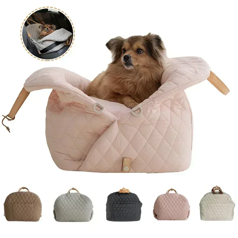 

Dog Carrier Handbag Luxury Car Seat Pet Travel Bed for Small Dogs Cat Portable Washable Puppy Carrier Tote Safety Pet Booster