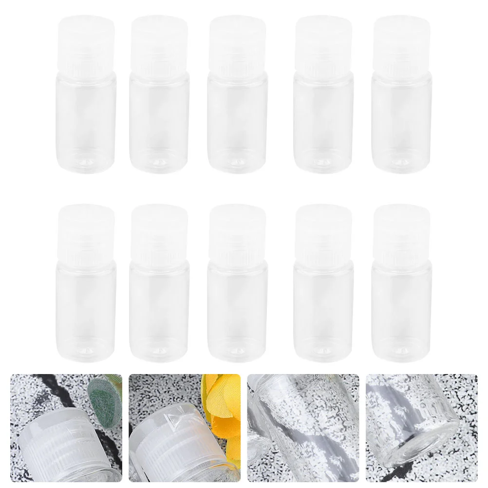 

24 Pcs 10ml Flip Top Bottle Sub for Emulsion Make up Makeup Plastic Travel Refillable Bottles Lotion