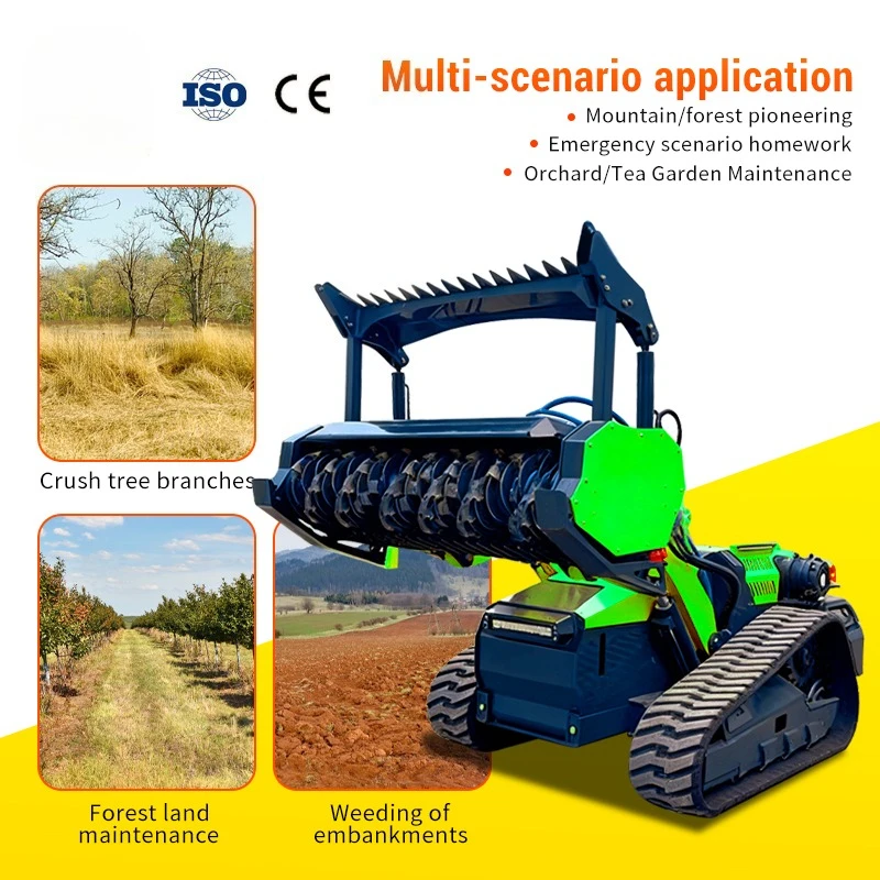 Powered Track Driven Forestry Mulcher Professional Brush Cutting Machine Remote Monitoring for Highway Road