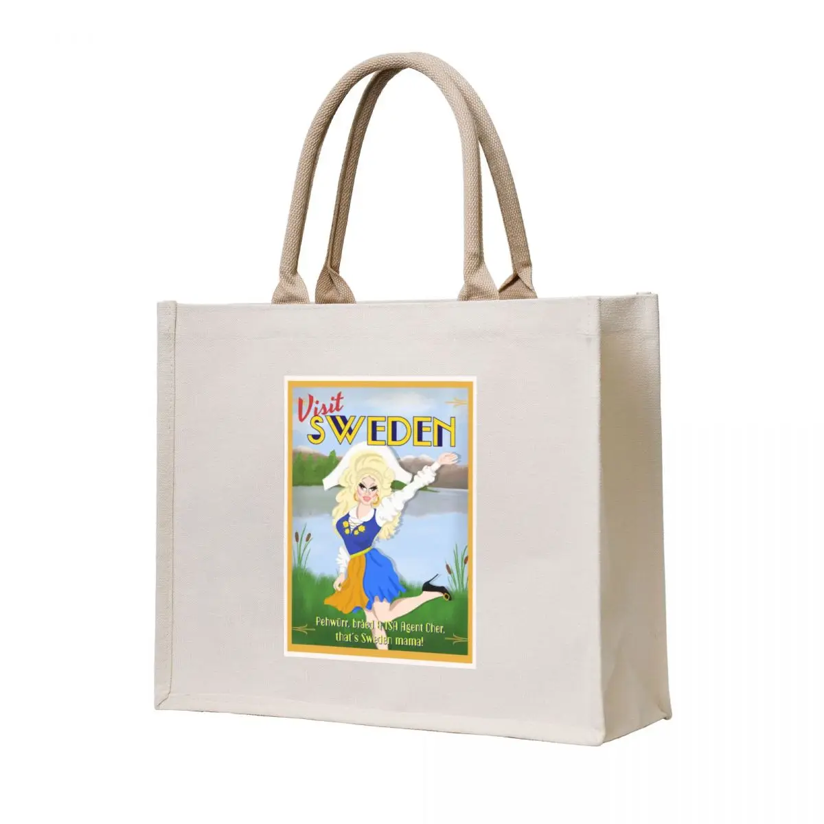 

Trixie Mattel Visit Sweden Tote Bag Shopper handbag custom fabric bag Cloth bag Beach