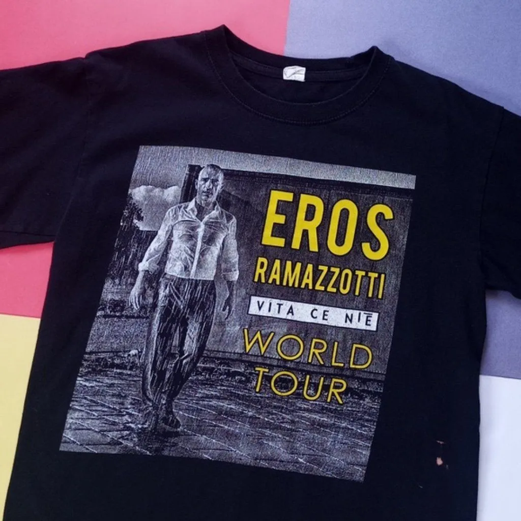 Camiseta vintage de la gira de Eros Ramazzotti, todas las tallas S a 5XL 2F1953