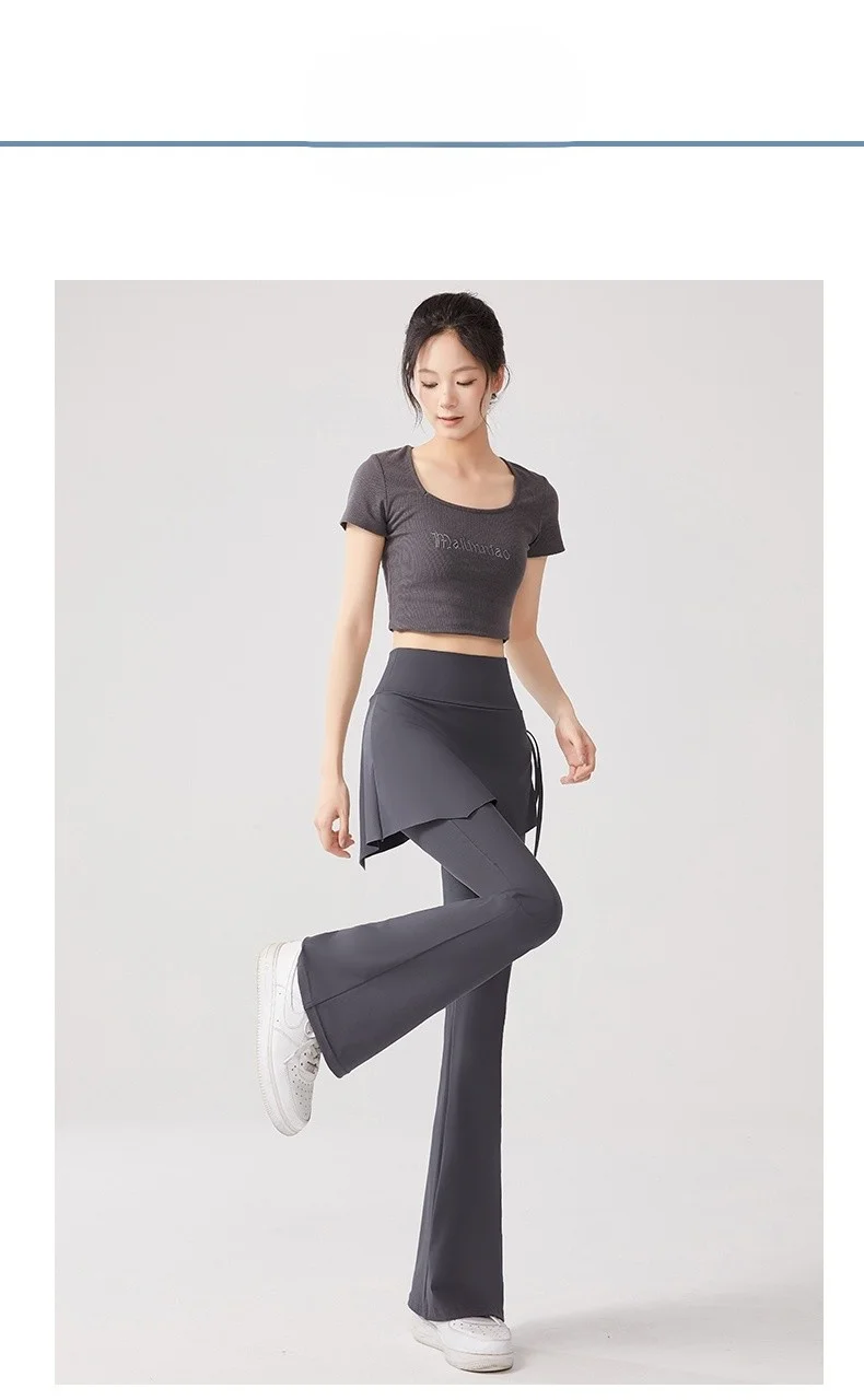 Yoga Pants Straight Leg Women Cropped Light Gray Style Harajuku Leisure Stripe Printing Fleece Lined Mujer Squat Blue Geometric