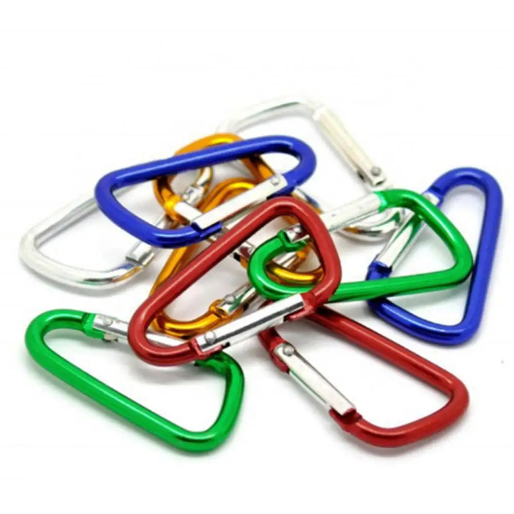 1/3PCS 8mm Carabiner Spring Snap Hook Spring Link Hook Clip Hook D-ring Snap Hook Aluminum Backpack Hanging Keychain Not for